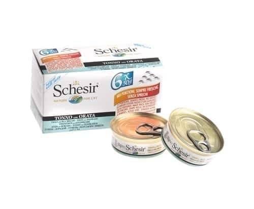 [C01064146] Schesir Cat Multipack Can Tuna with Seabream-6x50gWeight: 6x50g