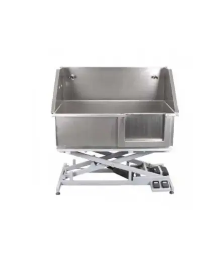 [2021211260197] Shernbao Stainless Steel Electric Pet Grooming Tub 127x67x106-176cm - Adjustable & Professional Bathing