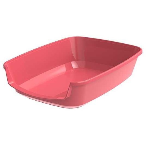 [5412087021338] Moderna - Maryloo Cat Litter Tray - Small - Spicy Coral - 37 x 27 x 8.89cm