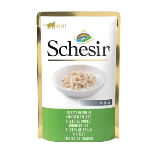 [C01070102]  Schesir Cat Pouch Jelly Chicken Fillets 85g (Min Order: 20pcs)