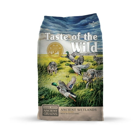 [245] Taste of the Wild Ancient Wetland Dry Dog Food - Duck, Quail & Turkey Recipe, 12.70kg - Premium Ancestral Diet for Dogs