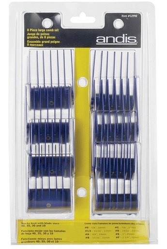 [AN13105] Andis 8-Piece Universal Attachment Comb Set 