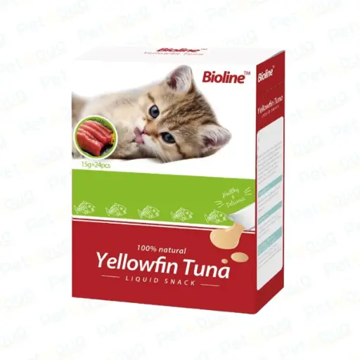 [6970117123333] Bioline Cat Treats Yellowfin Tuna Savory & Nutritious Feline Snacks Cat Treat Pouch 15g X 24