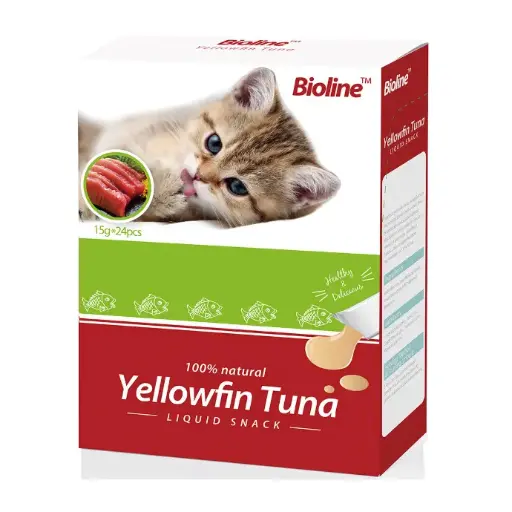 [6970117123333] Bioline Yellowfin Tuna Cat Treats 15g x 24 - Savory & Nutritious Feline Snacks