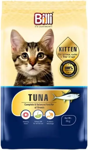 [06-5797] Billi Kitten Real Tuna Fish Dry Food 3kg - Optimal Growth & Immune Support