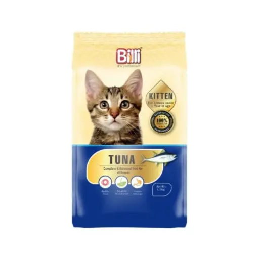 [8906074445278] Billi Kitten Real Tuna Dry Food, 500g - Complete & Immune Boosting