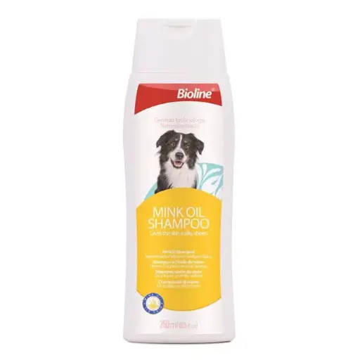 [6970117120073] Bioline Mink Oil Dog Shampoo (250ml) - For a Luminous, Healthy Coat
