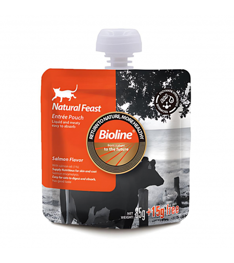 [6970117126389] Bioline Natural Feast Entree Pouch Salmon Flavor 85g+15g  