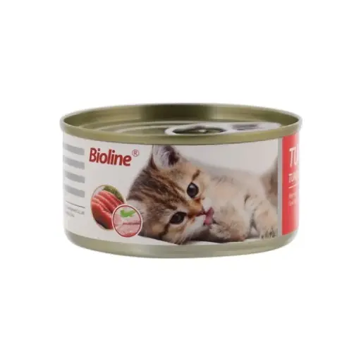[6970117123197] Bioline Tuna & Beef Wet Cat Food Growth & Brain Support Can 85g