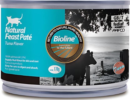 [6970117125849] Bioline Natural Feast Pate Cat Can Tuna Recipe 170g 