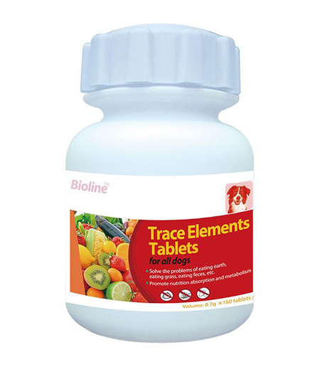 [6970117122411] Bioline Pet Nutritional Supplement Microelement Tablets for Dogs, 160 Capsules 
