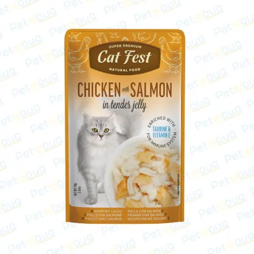[79218053] Cat Fest Tender Jelly Chicken With Salmon Wet Cat Food Can 70g