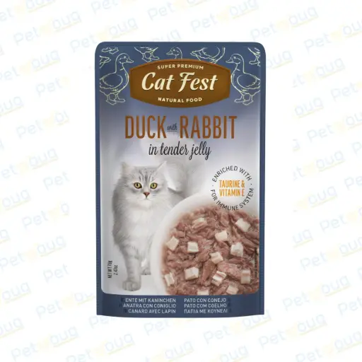 [79218886] CatFestTenderJellyDuckWithRabbitWetCatFoodCan70g