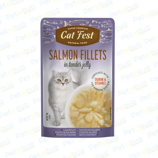 [79218916] Cat Fest Tender Jelly Salmon Fillets Wet Cat Food Can 70g