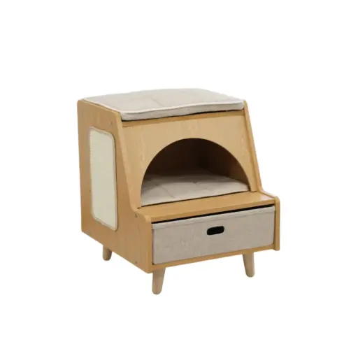 [HY230327] Catry Bedside Box Cat House With Scratcher 45x50x53.5cm