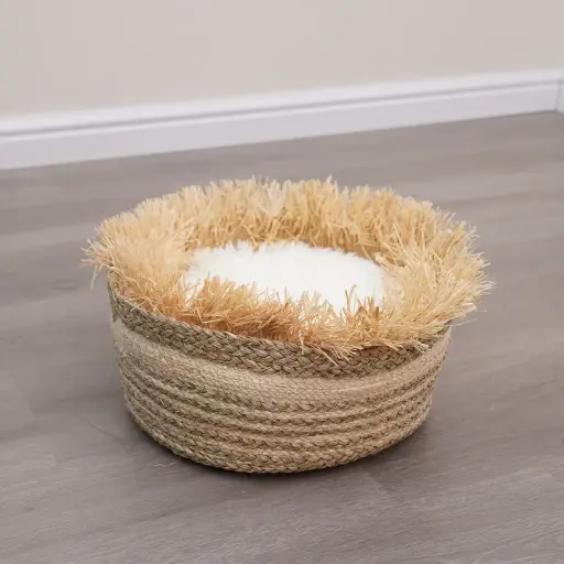 [HY240186] Catry Cat Bed Basket 40x40x18h cm 