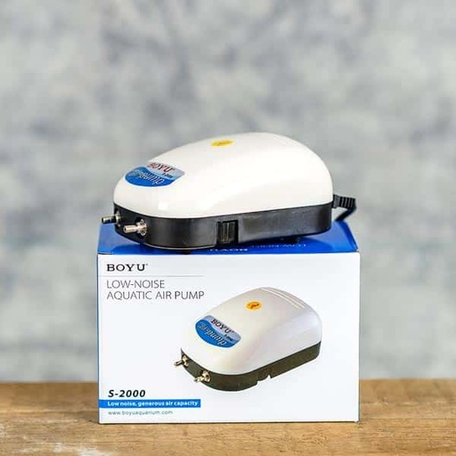[APBYS2000] Boyu S-Series Aquatic Air PumpModel: Double Outlet, Flow: 2x4L/min 
