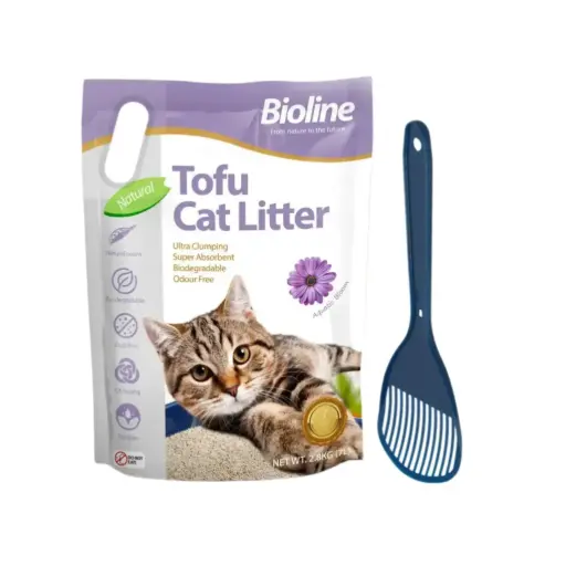 [2025747474738] Combo Offer-Bioline Tofu Cat Litter 7L - Aquatic Bloom Fragrance+Moderna Cat Litter Scoop
