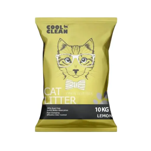 [6970882712060] Cool Clean Clumping Cat LitterWeight: 10kg, Fragrance/Flavour: Lemon