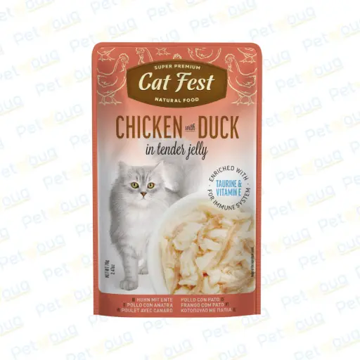 [79218060] Cat Fest Tender Jelly Chicken With Duck Wet Cat Food Can 70g