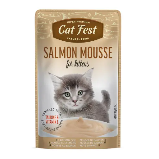 [79218985] Cat Fest Salmon Mousse For Kittens Wet Cat Food Can 70g