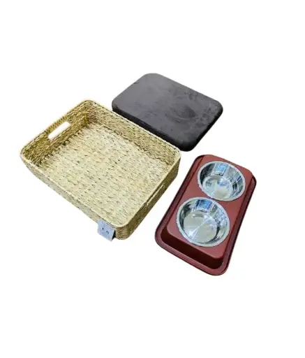 [HY18347] Catry Basket,Cushion& Bowl Set (40x30x10cm)