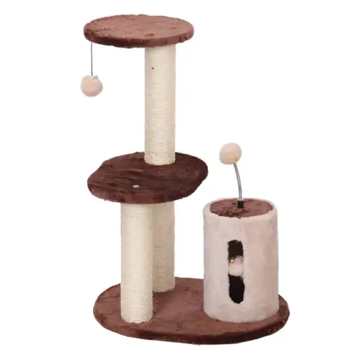 [HY17077] Catry Cat Tower With Scratcher 45x35x65cm 