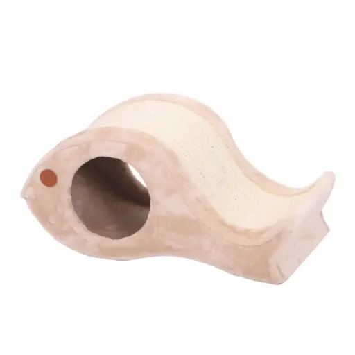 [HY1598B] CatryFishShapeCatTreeWithScratcher52x30x24cm