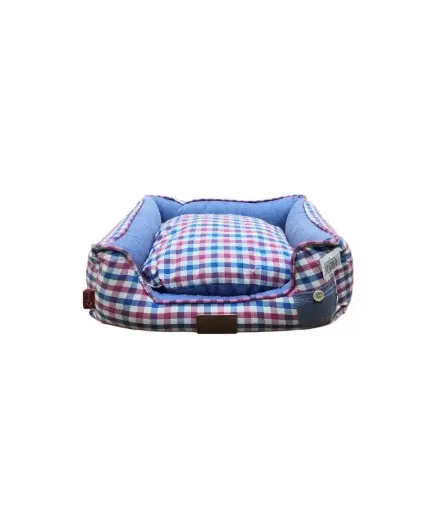 [HY00554050-113] Catry Pet Cushion - Mixed Colour Check Design - 50 x 40 x 14cm 