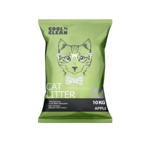[6970882712053] Cool Clean Clumping Cat LitterWeight: 10kg, Fragrance/Flavour: Apple