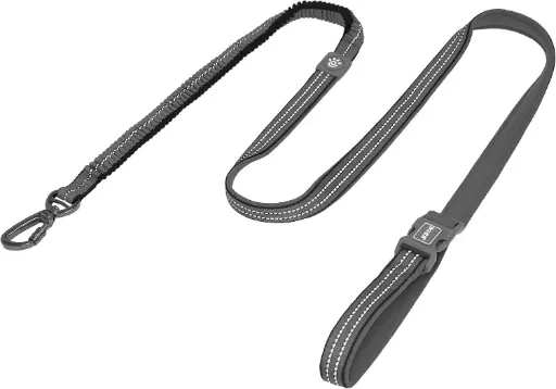 [DCV2072-05M] DOCO VARIO Easy Snap BUNGEE Leash - 6ft (DCV2072)Color: Grey, Sizes: M