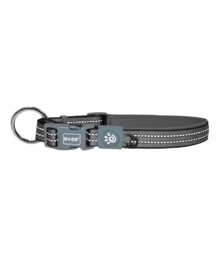 [DCV006-05L] DOCO VARIO O - Ring Collar with Reflective StitchingColor: Grey, Sizes: L