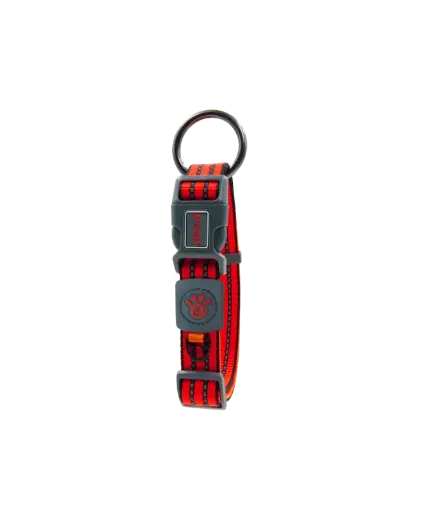 [DCV006-03L] DOCO VARIO O - Ring Collar with Reflective StitchingColor: Red, Sizes: L
