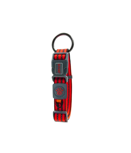 [DCV006-03S] DOCO VARIO O - Ring Collar with Reflective StitchingColor: Red, Sizes: S