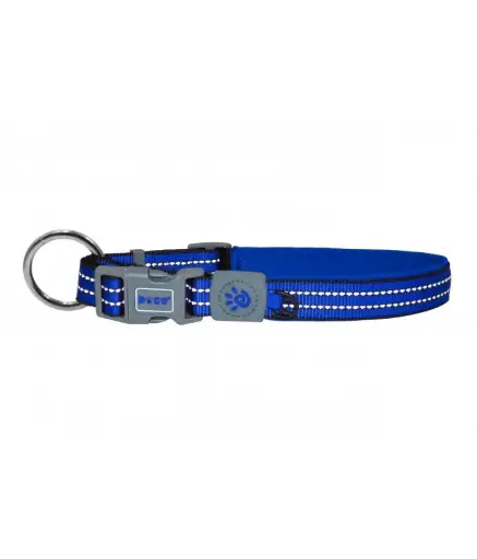 [DCV006-15L] DOCO VARIO O - Ring Collar with Reflective StitchingColor: Blue, Sizes: L