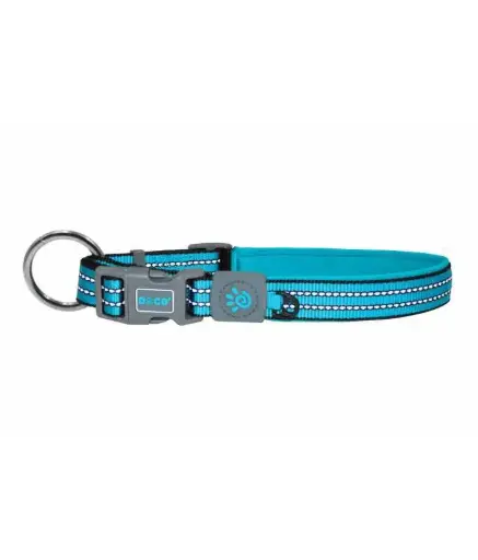 [DCV006-11XL] DOCO VARIO O - Ring Collar with Reflective StitchingColor: Light Blue, Sizes: XL