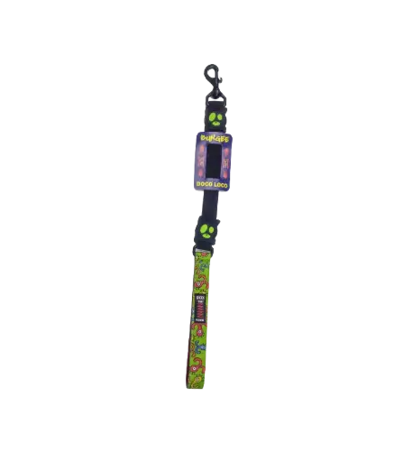[DCLB1122-ATL] DOCO® LOCO Shock Absorbing BUNGEE Leash - SHORT (DCLB1122)Pattern/Texture: Green Monster, Sizes: L