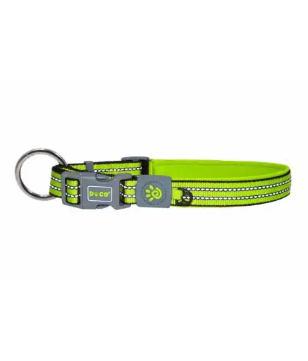 [DCV006-07L] DOCO VARIO O - Ring Collar with Reflective StitchingSizes: L, Color: Lemon