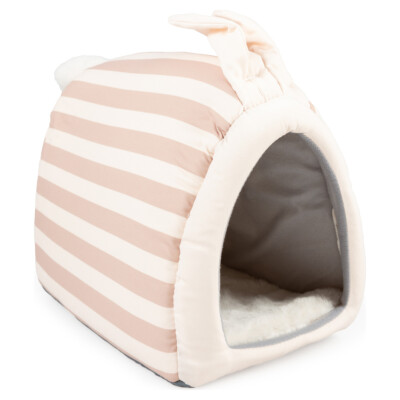 [LR14418] DUVO+ STRIPED RABBIT HOUSE 23x32x30cm 