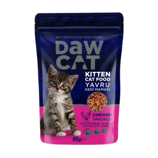 [8698726984340] Dawcat 85g Kitten Wet Food Chicken Pouch Cat Food 24pcs 