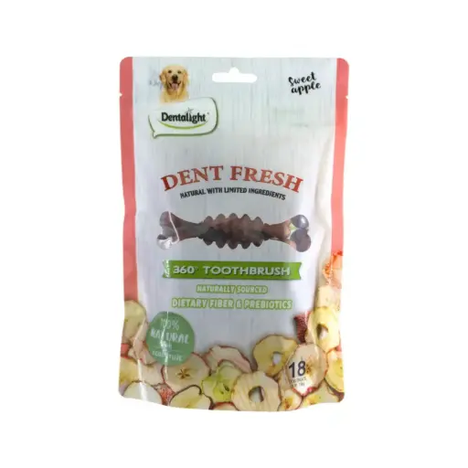[DL09534] Dentalight 3 Dent Fresh 360° Toothbrush Apple Dental Treat Pack 150g (18pcs)