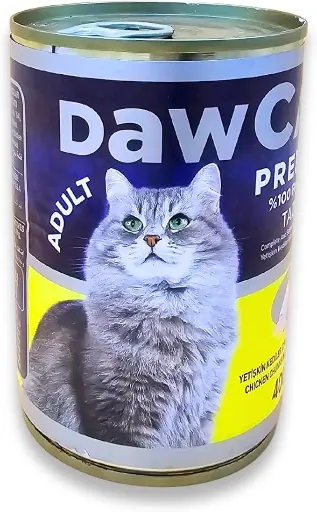 [8698726982322] Dawcat 400g Kitten Cat Wet Food With Canned Pieces of Chicken Meat 12pcs 