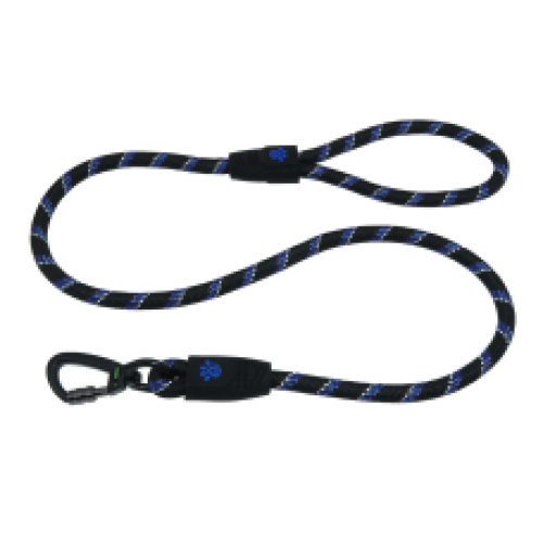 [DCROPE5060-02S] Doco 5ft Reflective Rope Leash With Click & Lock Snap (DCROPE5060)Color: Blue, Sizes: S 