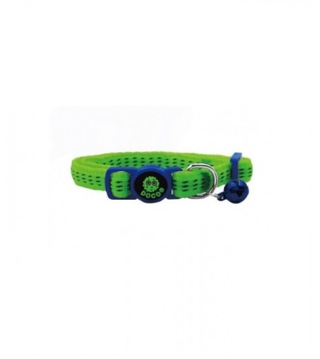 [DCAT010-07XS] Doco Puffy Cat Collar (DCAT010)Color: Green 