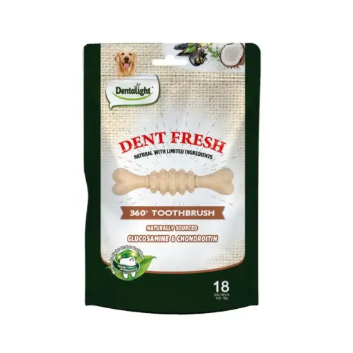 [DL08223] Dentalight Dent Fresh 360° Toothbrush Healthy Joint Support Dental Treat Pack 150g (18pcs, 3-inch)