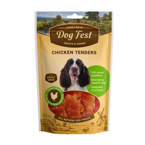 [79711205] Dog Fest Chicken Tenders For Adult Dogs - 90g (3.17oz)Weight: 90g 
