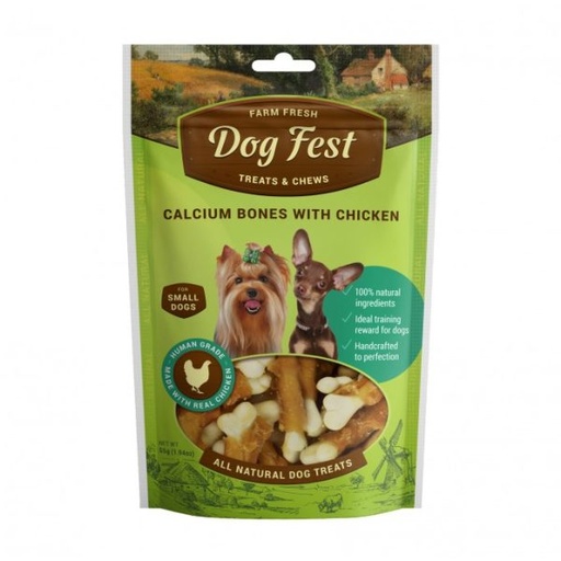 [79711861] Dog Fest Calcium Bones With Chicken For Mini-Dogs - 55g (1.94oz)Weight: 55g 