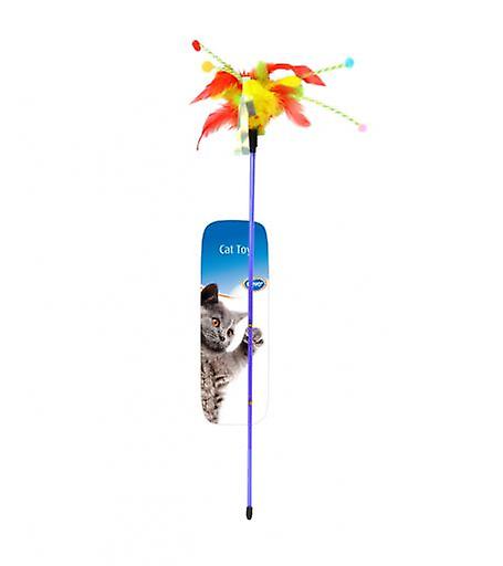 [LR1717032] Duvo Assortment Playing Rod With Feathers Mixed Colors 62x3x1.5cm - Cat ToyDimension: 62 x 3 x 1.5cm 