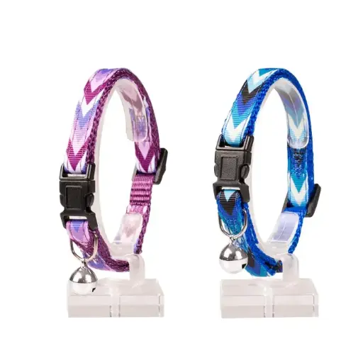 [LR11185] Duvo Cat Collar Nylon Mixed Colors 20 - 30cm / 10mmPattern/Texture: Boho-1pc