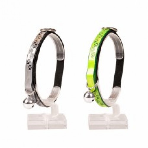 [LR11184] Duvo Cat Collar Reflective Paws Pvc 20-30cm / 10mmPattern/Texture: Paws pvc 